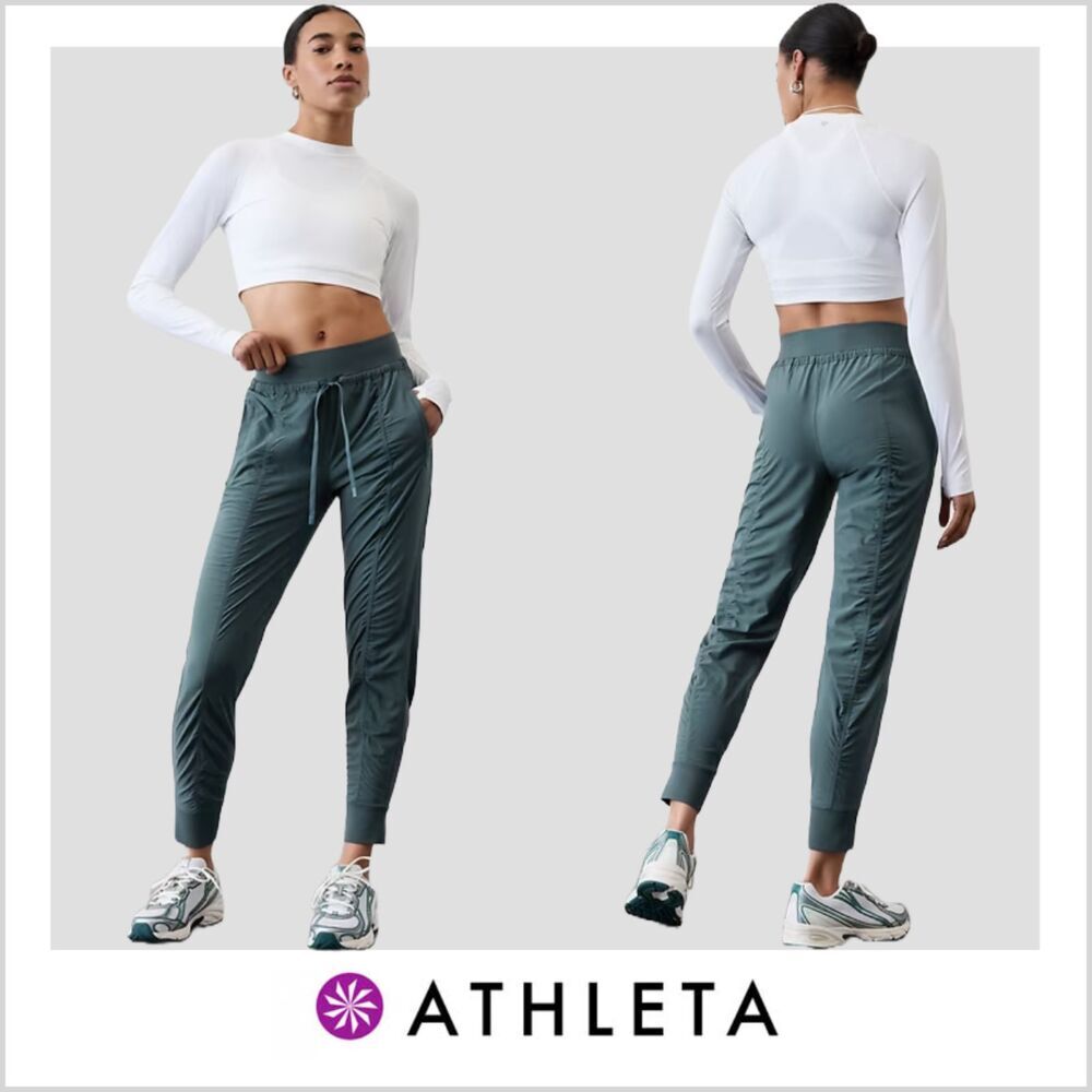 Athleta Women's Attitude Mid Rise Jogger Green Size 8